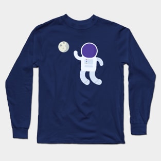 Astronaut and Moon T-Shirt Long Sleeve T-Shirt